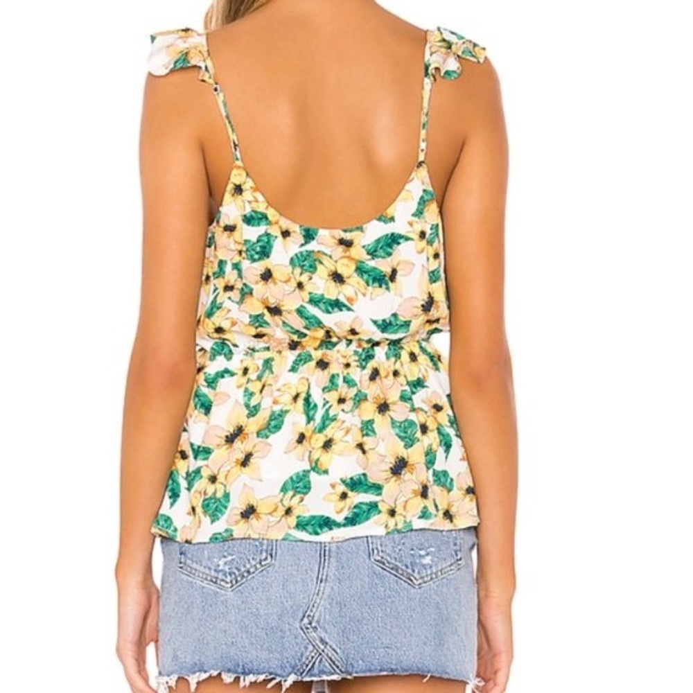 Cupcakes and Cashmere Ruffle Strap Floral Print Sleeveless Top NWT Size S - Picture 5 of 9